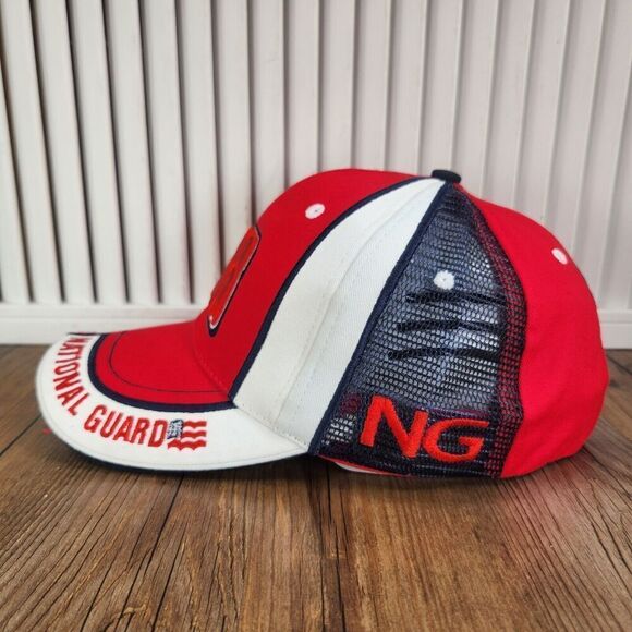 2008 Hendrick Motorsports National Guard Dale Jr Hat Cap Strapback NASCAR Red - Picture 6 of 10